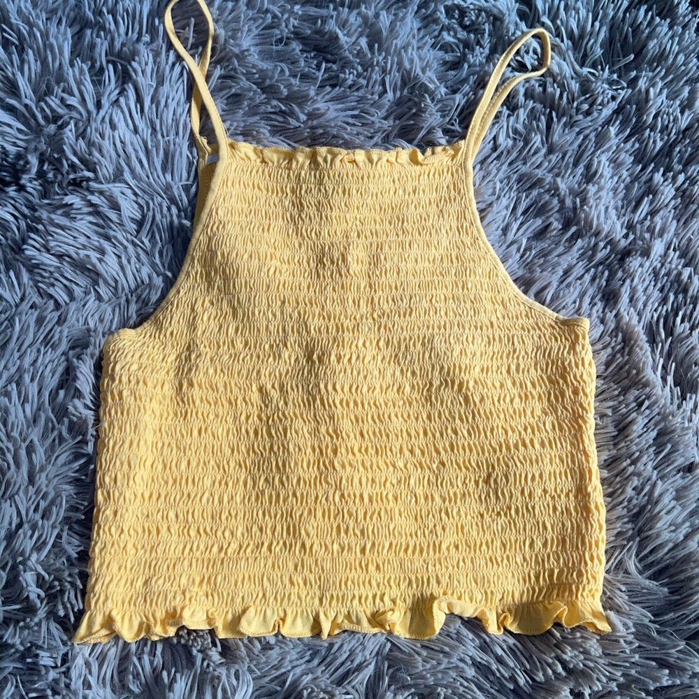 Simple high neck crop top